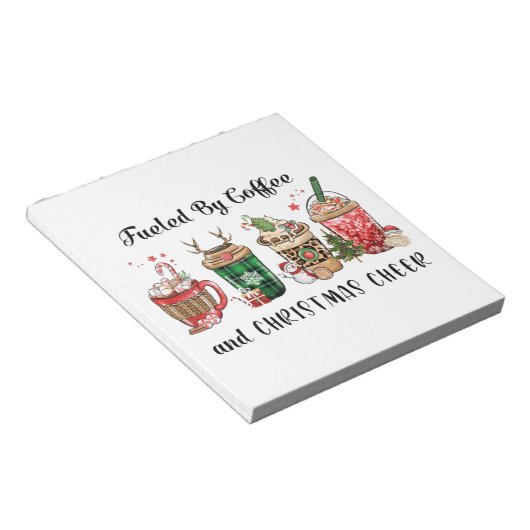 Bloc-note Alimenté par Café et Noël (Incliné)