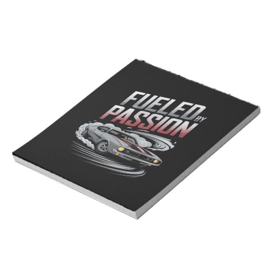 Bloc-note Alimenté par la passion - Conception passionnée de (Tourné)