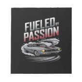 Bloc-note Alimenté par la passion - Conception passionnée de (Devant)