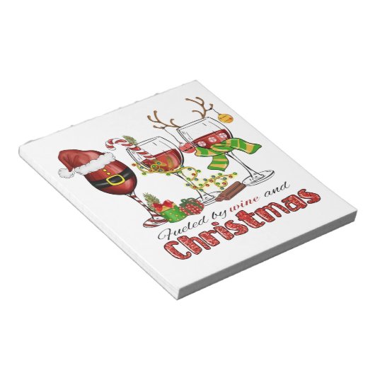 Bloc-note Alimenté par le vin et Noël (Incliné)