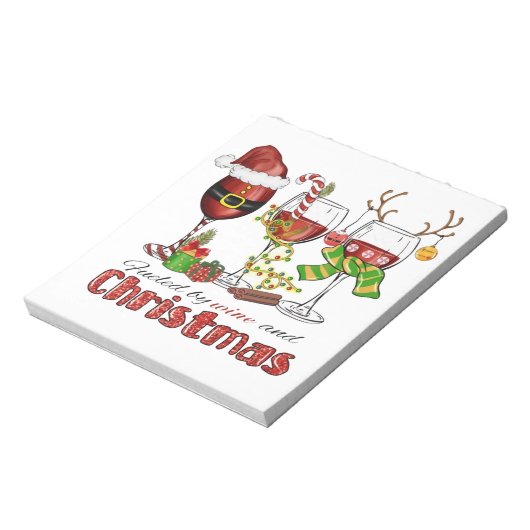 Bloc-note Alimenté par le vin et Noël (Tourné)