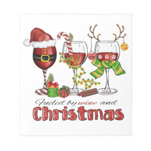 Bloc-note Alimenté par le vin et Noël