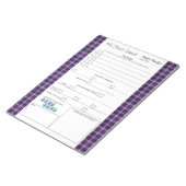 Bloc-note Aliments Plaid 5 et 1 pourpre (Incliné)