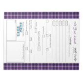 Bloc-note Aliments Plaid 5 et 1 pourpre (Devant)