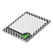 Bloc-note Alligator sur les Pois noirs et blancs (Tourné)