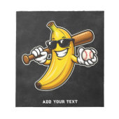 Bloc-note Allons Bananes Baseball Rétro Banane Drôle (Devant)