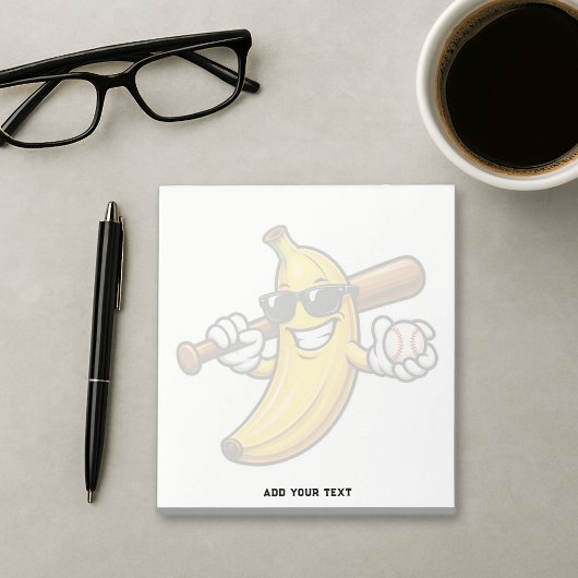 Bloc-note Allons Bananes Baseball Rétro Banane Drôle