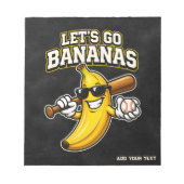 Bloc-note Allons Bananes Baseball Rétro Banane Drôle (Devant)