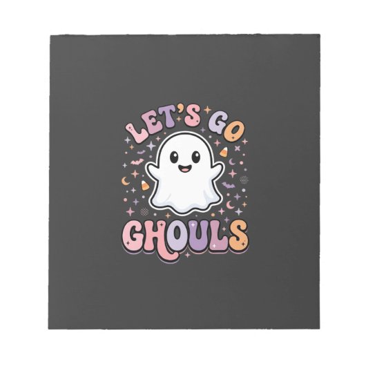 Bloc-note Allons-y les fantômes Mignon fantôme d'Halloween C (Devant)