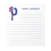 Bloc-note Alphabet floral Abstrait (Devant)