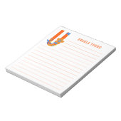 Bloc-note Alphabet floral Abstrait (Tourné)