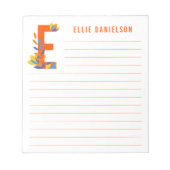 Bloc-note Alphabet floral Abstrait (Devant)