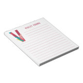 Bloc-note Alphabet floral Abstrait (Incliné)