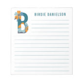 Bloc-note Alphabet floral Abstrait (Devant)