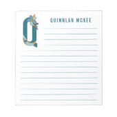 Bloc-note Alphabet floral Abstrait (Devant)