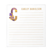 Bloc-note Alphabet floral Abstrait (Devant)