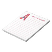 Bloc-note Alphabet floral Abstrait (Tourné)