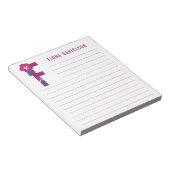 Bloc-note Alphabet floral Abstrait (Incliné)