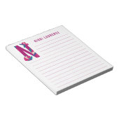 Bloc-note Alphabet floral Abstrait (Incliné)