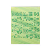Bloc-note Alphabet Graphique Coque supérieur Lettres Jaune V (Tourné)