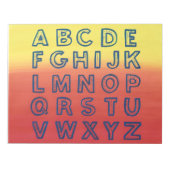 Bloc-note Alphabet Graphique Coque supérieur Lettres Notepad (Devant)