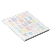 Bloc-note Alphabet rétro géométrique (Incliné)