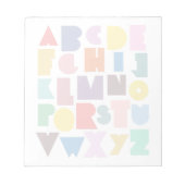Bloc-note Alphabet rétro géométrique (Devant)