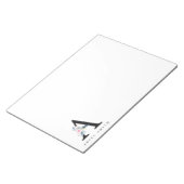 BLOC-NOTE ALPHABÈTES FLORAUX BLEUS DOUX NOM LETTRE A (Incliné)