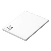 BLOC-NOTE ALPHABÈTES FLORAUX BLEUS DOUX NOM LETTRE M (Tourné)