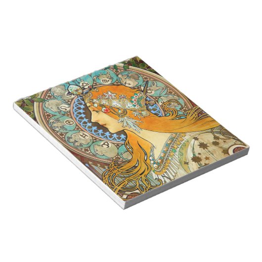 Bloc-note Alphonse Mucha Art Nouveau Zodiac (Incliné)