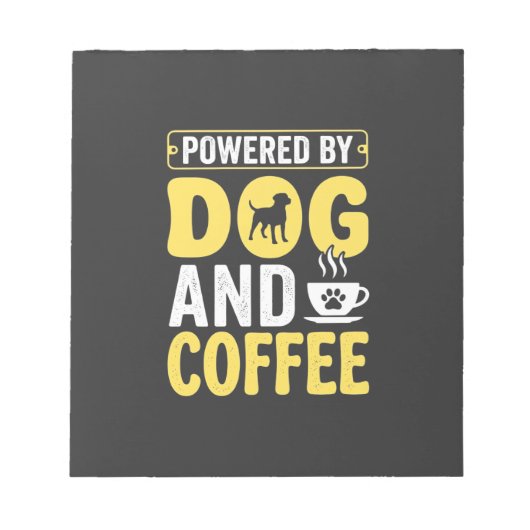 Bloc-note Amateur de café chien propulsé par le design (Devant)