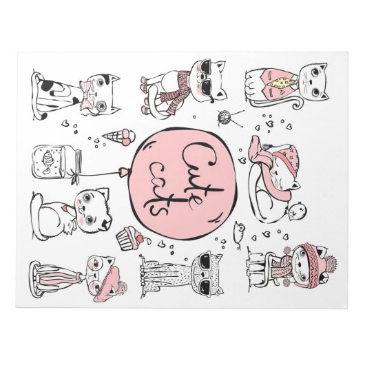 Bloc-note Amateur de chats Chats mignons (Devant)