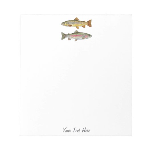 Bloc-note Amateur de pêche personnalisé - Conception de pêch (Devant)