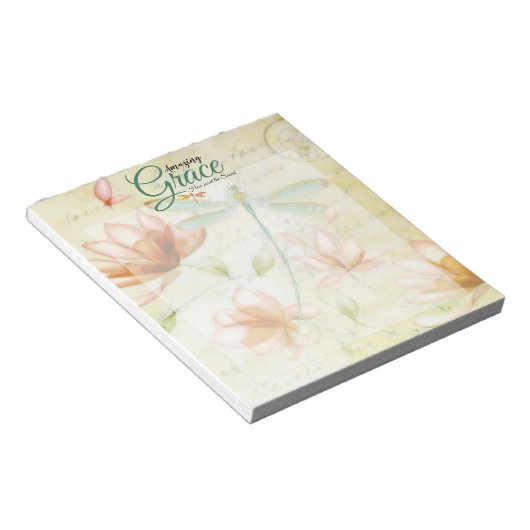 Bloc-note Amazing Grace Flowers and dragonfly (Incliné)