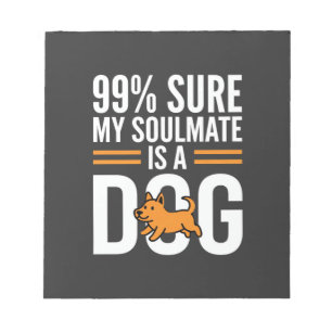 Bloc-note Ame sœur de chien Typographie drôle pour amoureux