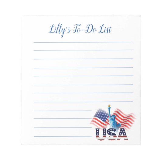 Bloc-note America Drapeau États-Unis (Devant)