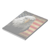 Bloc-note American Bald Eagle on Grunge Flag (Tourné)