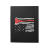 Bloc-note American Flag Firefighter Red Firefighter (Tourné)