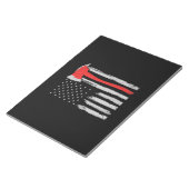 Bloc-note American Flag Firefighter Red Firefighter (Incliné)