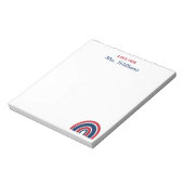 Bloc-note American Rainbow Une Note De Nom Personnalisé Ense (Tourné)