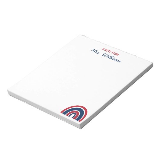 Bloc-note American Rainbow Une Note De Nom Personnalisé Ense (Tourné)