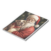 Bloc-note American Staffordshire avec Noël au Père Noël (Tourné)