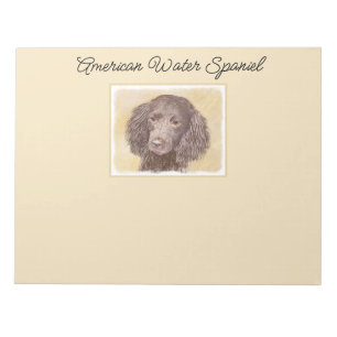 Bloc-note American Water Spaniel Peinture - Original Dog Art