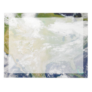 Bloc-note Amérique Du Nord Avec Fumée Visible Dans Les Endro