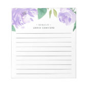 Bloc-note Amethyst Peony | Personnalisé (Devant)