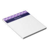 Bloc-note Améthyste Blanc Marocain #5 Bleu Marine Monogramm (Incliné)