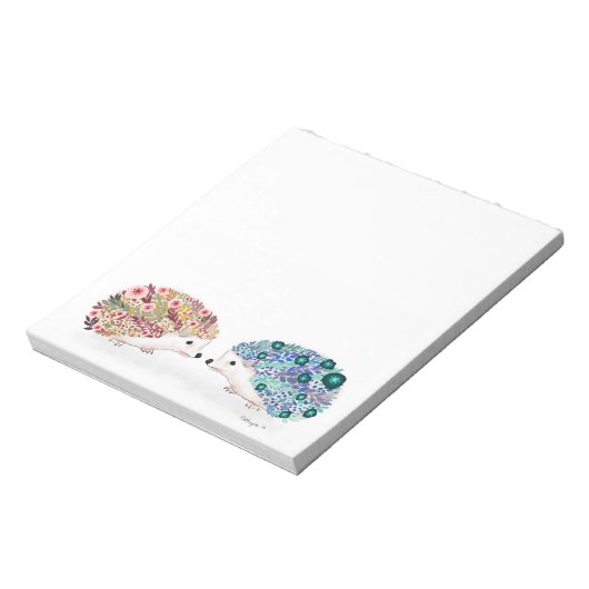 Bloc-note Amis de Hérisson Floral (Tourné)