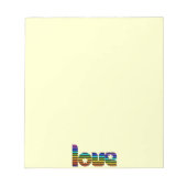 Bloc-note amour arc en ciel (Devant)