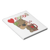 Bloc-note Amour de cacao d'ours de fille (Incliné)