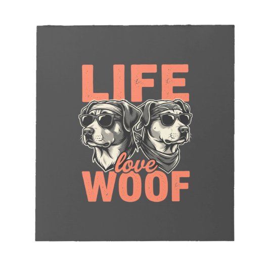 Bloc-note Amour de la vie Amour de chien (Devant)